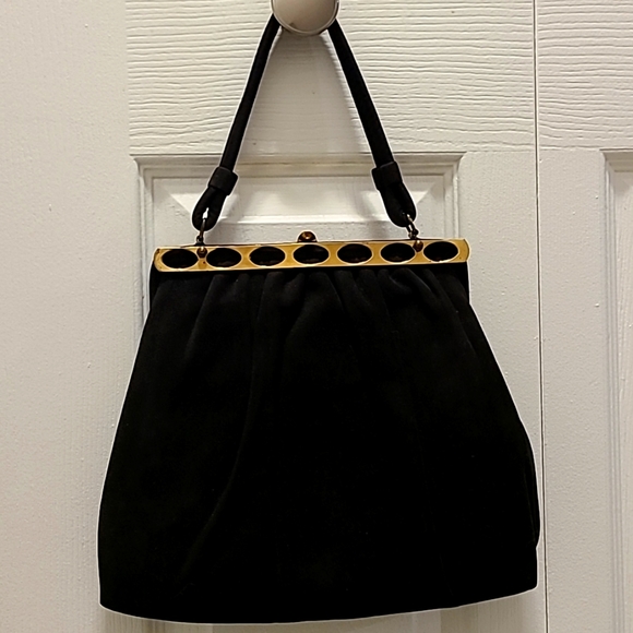 lido Handbags - Lido Vintage black velvet purse